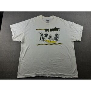 Y2K No Doubt T-Shirt Men XL White Rock Steady Tour Graphic Print Band Music 00s